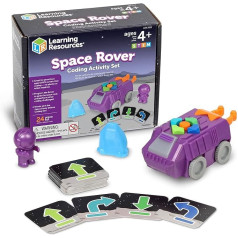 Learning Resources LER3115 Programmable Rover Set 23 Pieces Ages 4+ Programming Programming Toys Kids Mint Classroom Space Toys Astronaut Toys