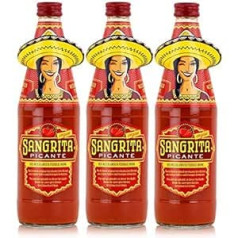 ‎Sangrita Picante A 0,5L Würztrunk Tomatensaft 3 Bottles Sangrita Picante Red 0.5 L Spice Drink Tomato Juice