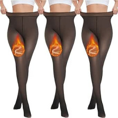 Dihope Thermal Tights Women's Winter Thermal Tights Fleece Lined Tights Translucent Leggings Thermal Tights