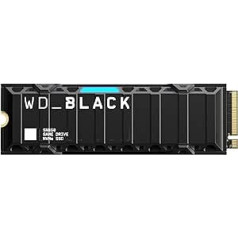 Wd_Black SN850 2TB NVMe SSD oficiāli licencēts PS5 konsolēm (iekšējais spēļu SSD ar dzesētāju; PCIe Gen4 tehnoloģija, līdz 7000 MB/s lasīšanas, M.2 2280), cietvielu disks