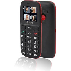 Olympia 2214 Bella Mobile Phone, Large Buttons, Emergency Button, Suitable for Seniors, Pensioners, Without Contract, Age Approved Phone with Buttons, Black