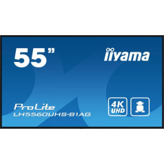 Lielformāta monitors 55 collas lh5560uhs-b1ag matēts 24h/7500(cd/m2) va 3840x2160 uhd(4k) android.11 wifi cms(iisignage2)