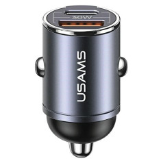 Auto lādētājs 30w 1xusb+1xusb-c c38 ātrās uzlādes tērauds