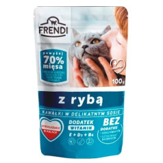 Frendi pieces in sauce with fish for cats 100g