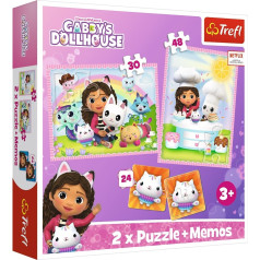 2in1 puzzle memos gabi with a cat friend gabbys dollhouse