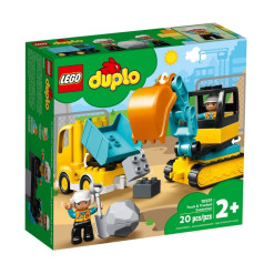 Duplo blocks 10931 kravas un kāpurķēžu ekskavators