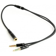 Gembird 2 x 3.5mm Combo Male - 3.5mm Mic|Audio Metal