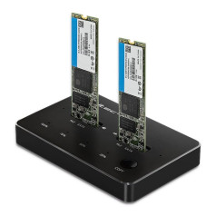 Diska dokstacija 2x SSD m.2 SATA | ngff | usb tips c