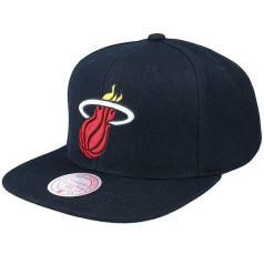 Mitchell & Ness Mitchell & Ness NBA Miami Heat Top Spot Snapback Hwc Heat HHSS2976-MHEYYPPPBLCK/OSFM