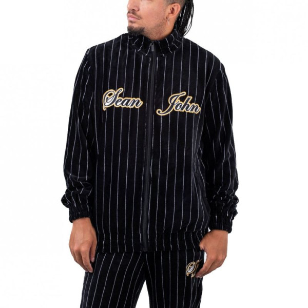 Sean John Vintage Pinstripe Velours Trackjacket M 6078109 / M