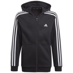 Adidas Essentials 3S Hoodie Jr ar pilnu rāvējslēdzēju GQ8900 / 128 cm