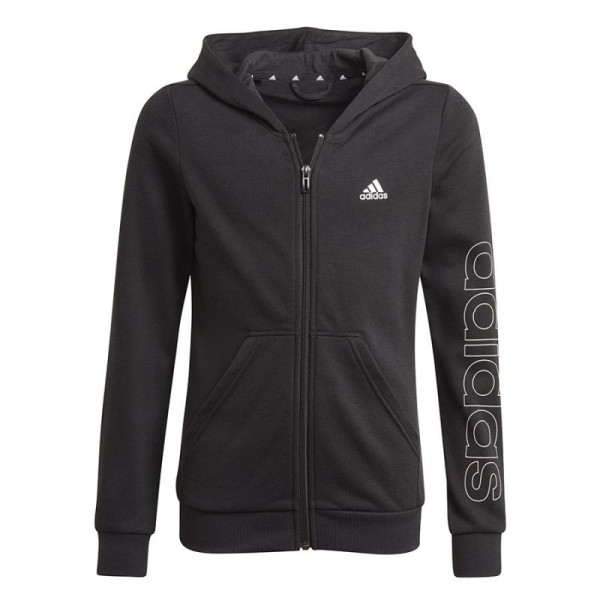 Adidas Essentials logotips ar pilnu rāvējslēdzēju Hoodie Jr GN4050 / 164 cm