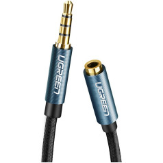 AUX jack audio extender 3.5 mm UGREEN AV118, 2m (blue)