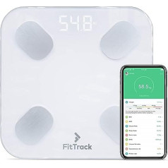 FitTrack Dara Digital BIA ķermeņa analīzes svari 17 ķermeņa vērtībām ar lietotni un Bluetooth