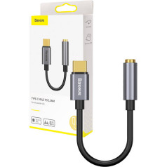 Baseus L54 audio adapteris USB-C + mini jack 3,5 mm pelēks