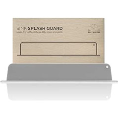 BLUE GINKGO Sink Splash Guard - Premium Silicone Splash Guard for Kitchen, Bathroom and Island Sinks - Made in Korea - (19.2 L x 3.1 H x 1.9 W inches) - Light Grey