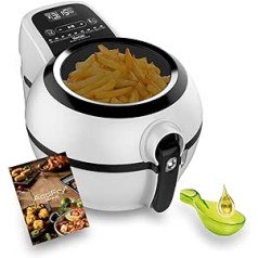 Tefal Actifry Genius Snaking FZ761015 Fritteuse ohne Öl, 1,2 kg, ar 9 automātiskām programmām un uzkodām, intuitīvs skārienpaliktnis un Rezeptbuch, spülmaschinenfest, schwarz