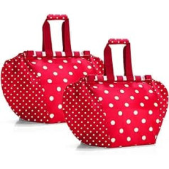 reisenthel easyshoppingbag 2-Piece Shopping Bag Shopping Bag Shopping Bag Easybag (Mixed Dots Chilli Red)