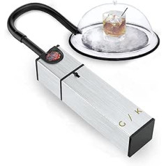 Gramercy Cocktail Smoker Set - Dzērienu smēķētājs | Viskija smēķētājs | Dāvana gaļas, dzērienu un pārtikas smēķēšanai iekštelpās | Ietver koka skaidas | Burbona smēķētāja komplekts