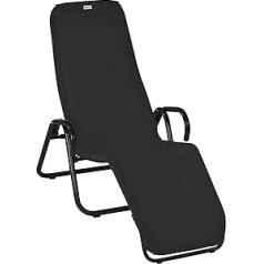Acamp Calypso saliekamais dārza guļamkrēsls, pret laikapstākļiem izturīgs sauļošanās krēsls, saliekamais klāja krēsls ar pārvalku, kas izgatavots no elpojoša Acatex auduma, noliecams guļamkrēsls ar augstu komforta līmeni, dārza krēsls
