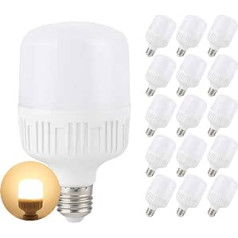 Mengjay E27 LED Light Bulb 13W 1300LM Warm White 2700K-3000K Replaces 125W Halogen Bulb No Flickering 360° Beam Angle AC 220V Non-Dimmable LED Light Bulbs Pack of 15