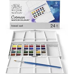 Winsor & Newton Cotman Painting Plus Water Color Half Pan (iepakojumā 24)