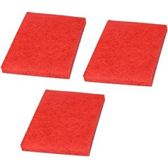 Iegūšanas karte pret skrāpējumiem izturīgi beršanas spilventiņi, 15 x 10 cm, sarkani (3 iepakojumā)