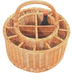 Hinder WH016/Home Deluxe Celebration Cup Basket, brūns, 44 x 44 x 21 cm, sarkans