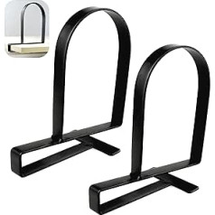 Bookends for Shelves - Heavy Duty Clamped Bookends Bookshelf Holders, Non-Slip Bookends Stopper Supports (Black, 2)