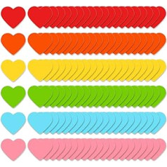 120 Pieces Whiteboard Magnets, Refrigerator Magnets, Dry Board Magnets, Mini Colorful Heart Shaped Magnets, Teacher Supplies for Home, Classroom, Office, Fridge, School (6 Colors, 1.5 inch)