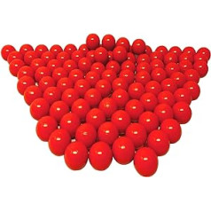 100 bioloģiskas lodīšu bumbiņas, kas izgatavotas no atjaunojamām cukurniedru izejvielām (diametrs 7 cm, sarkans 12)