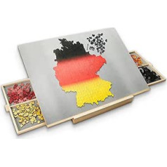 FLAYRAE - Puzzle table - Ergonomic puzzle board thanks to adjustable angle - Minimum space for 1000 pieces - Includes storage space