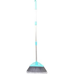 Xifando 3 Section Aluminum Alloy Long Handle Broom Light Blue