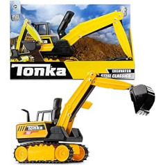 Tonka Steel Classics Mighty Excavator, Children's Construction Toy for Boys and Girls, Vehicle Toy for Creative Play, Motor Development for Children from 3 Years, Basic Fun 06182