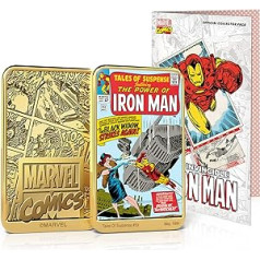 IMPACTO COLECCIONABLES Marvel Iron Man 24 k apzeltīta stieņa pilnīga kolekcija / oficiālās Marvel dāvanas ierobežots izdevums