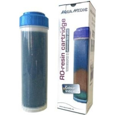 Aqua Medic RO-sveķu kasetnes demineralizācijas sveķu kasetne Platinum LINE Plus reversās osmozes sistēmai - ar krāsu indikatoru
