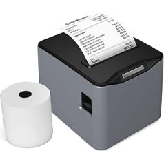 Bisofice Thermodrucker Bondrukcer 80mm Bondrucker Belegdrucker 220 mm/s Quittungsdrucker USB+LAN, Unterstützt die Steuerung der Kassenschublade, ESC/POS, saderība ar Win/Linux/MAC