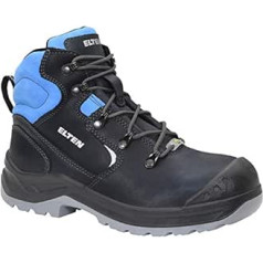 ELTEN Lena Blue Mid ESD S3 Women's Safety Shoes, Leather Shoes, Robust, Lightweight, Blue, Steel Toe Cap - Size 40