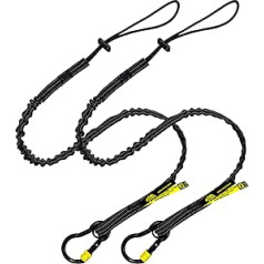 BearTOOLS Black Screw Lock with Pin Security Lanyard with Screw Lock Carabiner Weight Limited 8kg