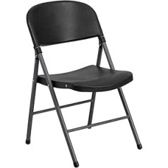 Flash Furniture Hercules Series Plastic Folding Chair 150 kg Black (Pack of 6)