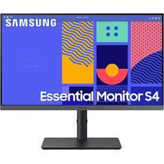 Monitors 24 collas ls24c432gauxen ips 1920x1080 fhd 16:9 1xd-sub 1xhdmi 1xdp 4xusb 3.0 4ms 100hz ir + šarnīrsavienojumi 3 gadi uz vietas