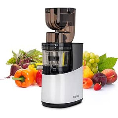 BioChef Altas Juicer Whole Slow Juicer Pro - Ultra Strong Motor 350 W, Easy to Juice Vegetables & Fruits with XXL Filling Channel, Dishwasher Suitable Items (White)