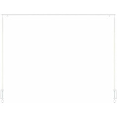 Esschert dizaina galda apdares stieņa spailes rāmis Dekoratīvs metāls balts pagarināms dēlis 117-211 cm