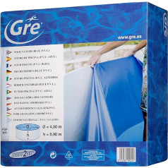 Gre FSP350 - Poolfolie für runde Pools, mit einen Durchmesser von 350 cm, Höhe 90 cm, blau