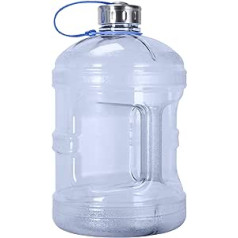 1 Litre BPA-Free Reusable Plastic Drinking Water Bottle w/Stainless Steel Cap, blue