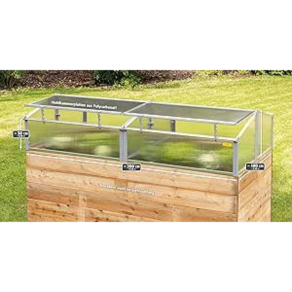 JUWEL 20443 Thermal Cold Frame (siltumnīca/termālā māja) piemērots paaugstinātai gultai 2 x 1 m