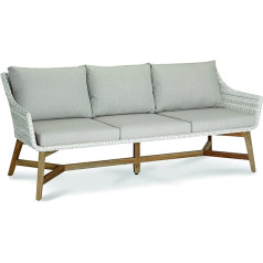 BEST Paterna 41392504 Atpūtas dīvāns 3-vietīgs 88 x 196 x 82 cm tīkkoks/alabastrs