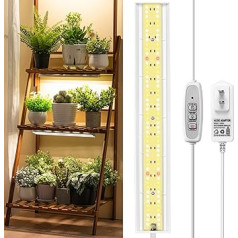 FOXGARDEN Grow Light, pilna spektra augu gaismas sloksne iekštelpu augiem, 96 LED Bright Grow lampa ar automātisku ieslēgšanas/izslēgšanas taimeri 4/8/12H, 4 aptumšojams spilgtums