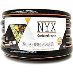 NYX Premium dārza šļūtene 1/2 collas 4 slāņu ūdens šļūtene, melna/oranža (50)