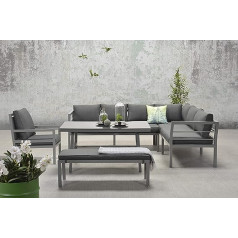 Garden Impressions High Dining Aluminium Lounge Blakes XL Anthracite Right, Includes Additional Chair